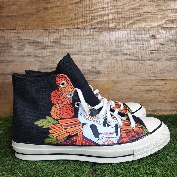 New Converse Shoes Chuck 70 High 'Dia De Los Muertos' 173112C - Picture 3 of 10